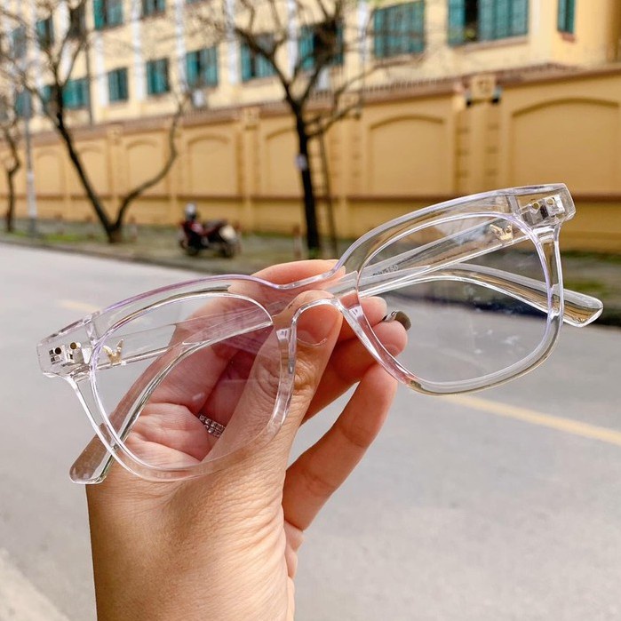 Mắt Kính Mát Thời Trang Form Vuông 2 Chấm Gọng Nhỏ Hot Trend