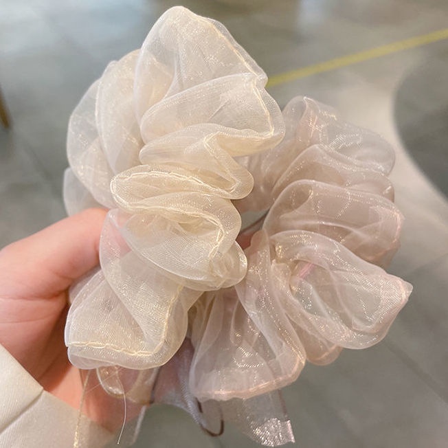 Dây Cột Tóc Cao Su Bản Lớn Đính Đá Cao Cấp 2022 Sang Trọng Thanh Lịch Cho Nữ