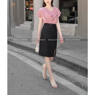 Áo lụa trơn cổ đổ HH Clothing