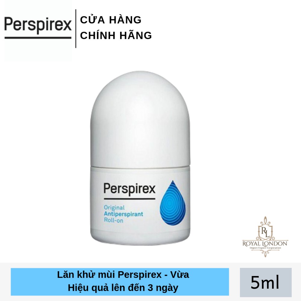 Lăn khử mùi cao cấp Perspirex ngăn mồ hôi hiệu quả đến 5 ngày mẫu thử 5ml | BigBuy360 - bigbuy360.vn