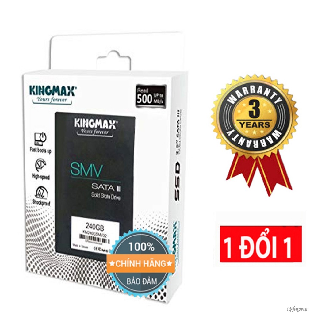 Ổ cứng SSD Kingmax SMV32 240GB 2.5 inch SATA3 (Đọc 500MB/s - Ghi 410MB/s)