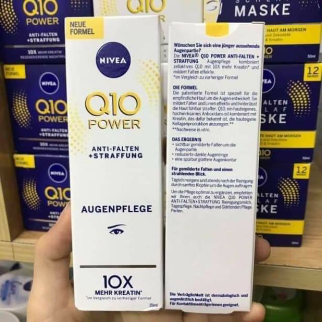 Kem dưỡng mắt Nivea Q10 power cao cấp X10, hàng nội địa Đức