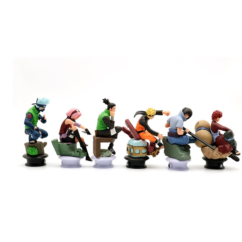 Set 6 mô hình nhân vật Naruto Uzumaki / Gaara / Kakashi Hatake / Sakura / Figuar kích thước 9cm