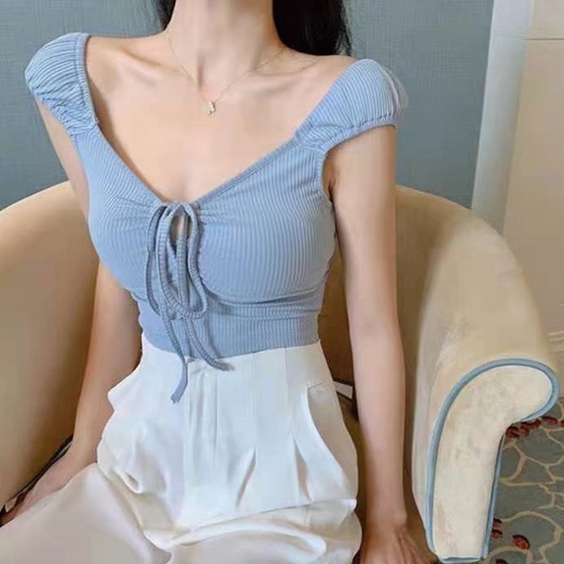 Áo Dệt Kim Hai Dây Phong Cách Hàn Quốc Thời Trang Xuân Hè Cho Nữ | BigBuy360 - bigbuy360.vn