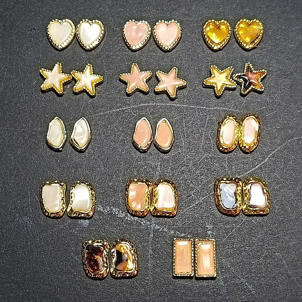 Charm đá xà cừ vân đá đính móng C049
