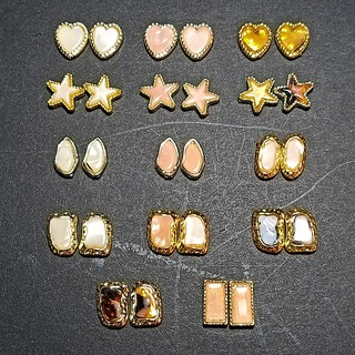 Charm đá xà cừ vân đá đính móng C049