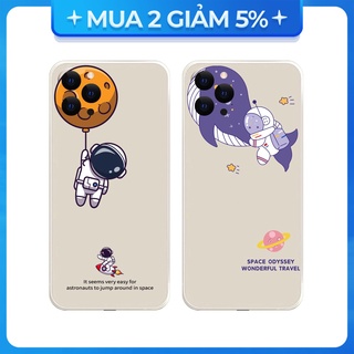Ốp lưng cạnh vuông 6S/7 Plus/8G/Xr/Xs/13/...viền bảo vệ camera hình Phi hành gia