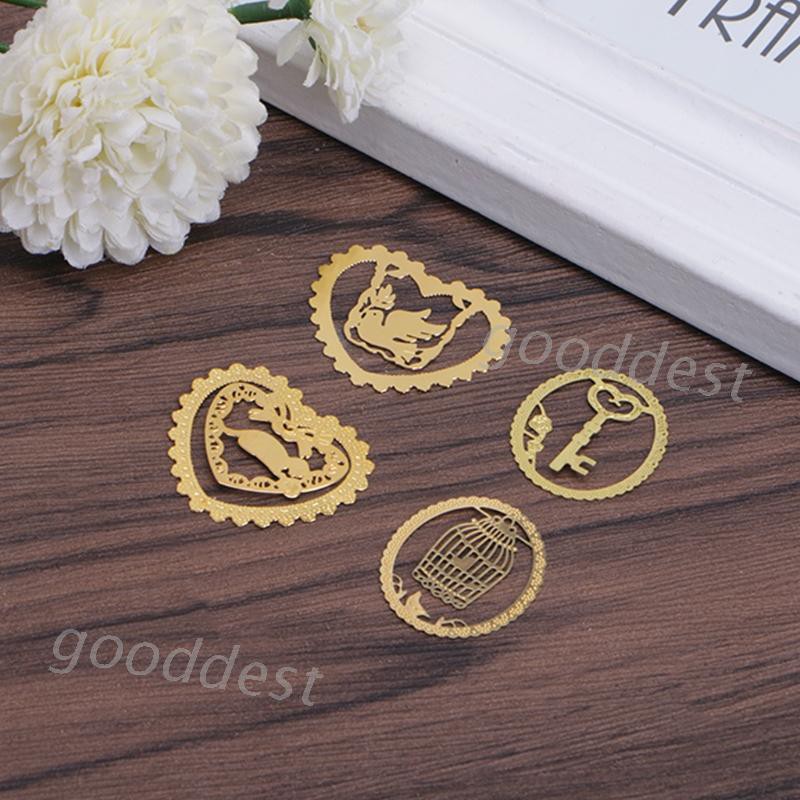 Thẻ Đánh Dấu Sách Bằng Kim Loại Màu Vàng Lấp Lánh