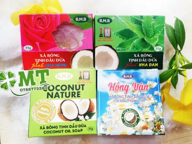 Combo 4 cục xà bông dừa