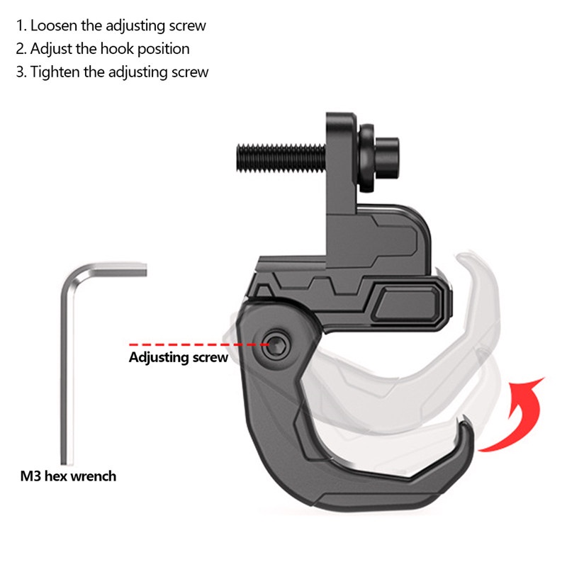 Móc treo đồ gắn xe máy bằng hợp kim nhôm kèm ốc vít