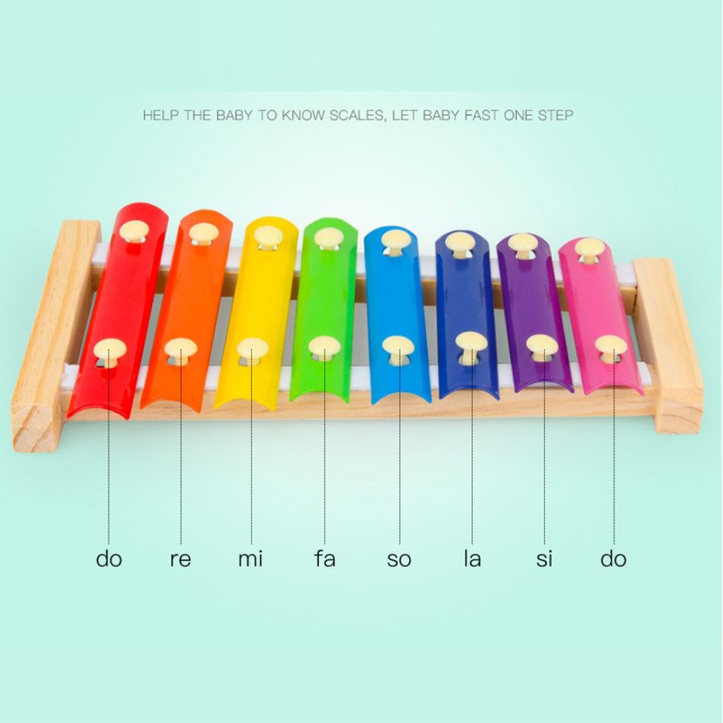 Đồ chơi Đàn Piano Xylophone gỗ 8 thanh quãng cho bé⚡LOẠI 1⚡ Đồ chơi âm nhạc giúp trẻ phát triển năng khiếu âm thanh