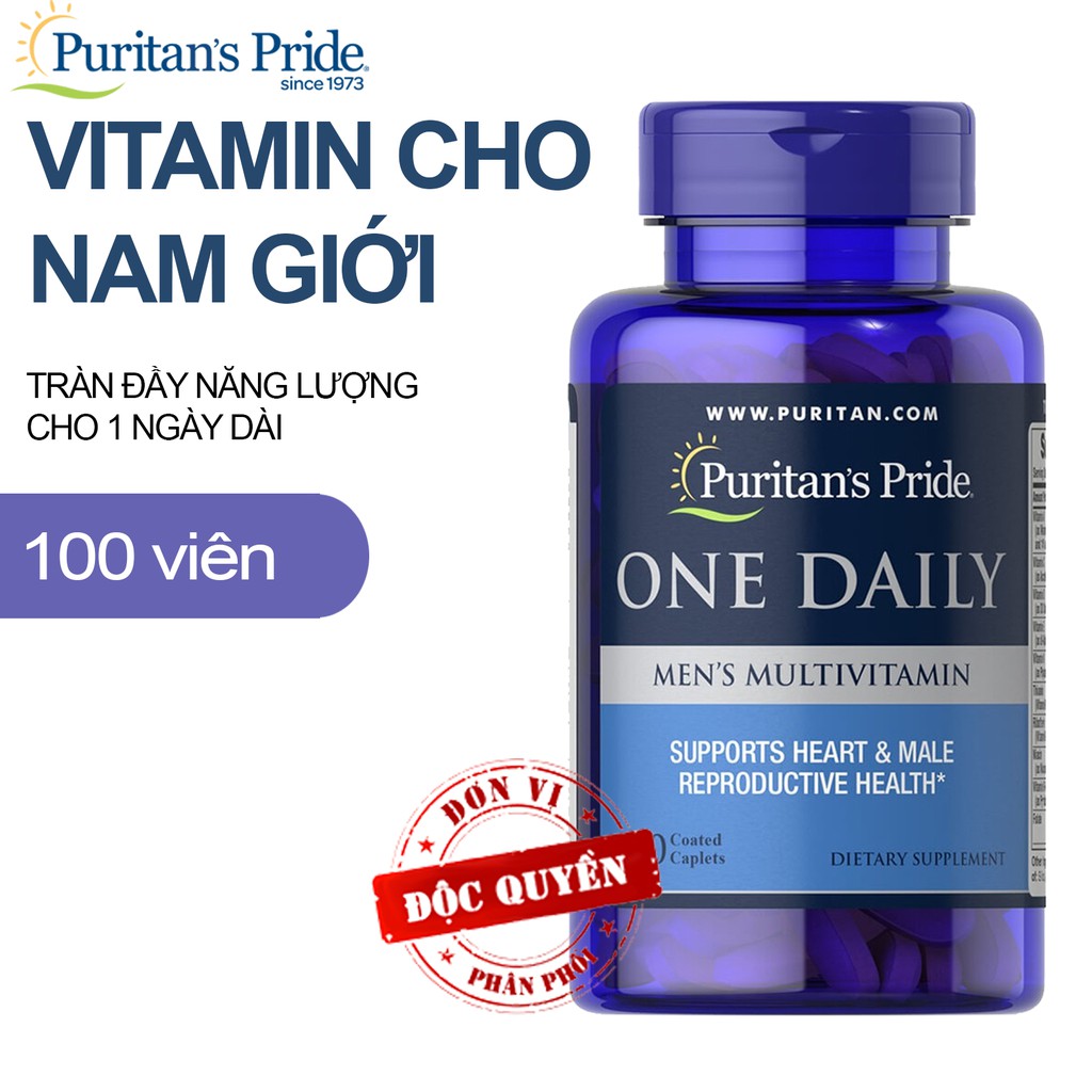 [Puritan's Pride] Viên uống tăng cường sức khỏe nam giới One Daily 100 viên - nhập khẩu Mỹ