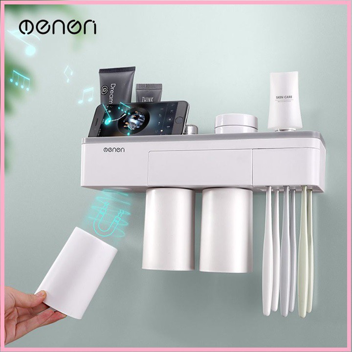 [HOT]RE0302 Kệ để đồ đánh răng ENON cao cấp cốc hít mẫu 3 cốc - Giá để đồ đánh răng.