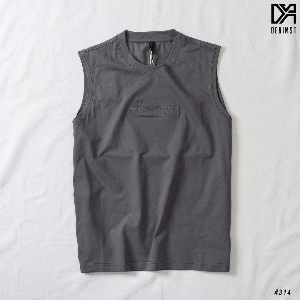Áo Tanktop VINTAGE DENIMST 314 Chất Cotton Co Dãn, Mềm Mại, Thoáng Mát, Dáng Suông