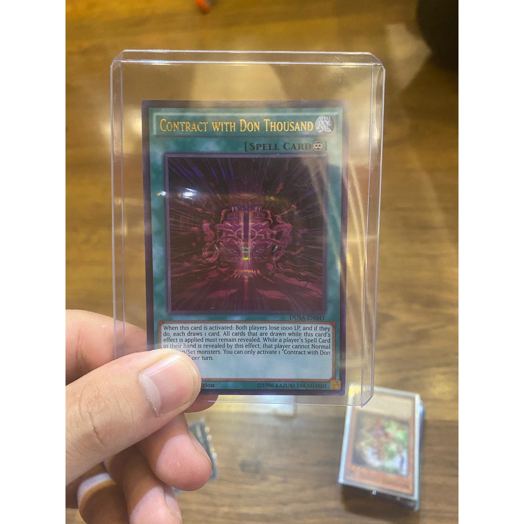 Lá bài thẻ bài Yugioh Contract With Don Thousand – Ultra Rare - Tặng bọc bài nhựa bảo quản