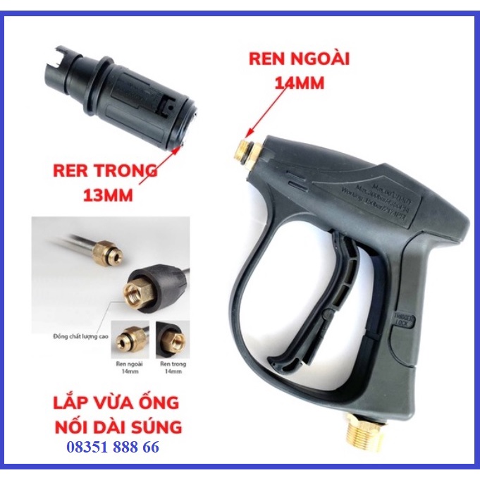 Súng xịt rửa xe áp lực dùng cho máy bơm áp lực cao