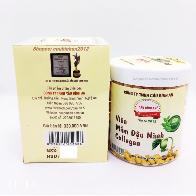 Mầm Đậu Nành Collagen Cầu Bình An 500gr