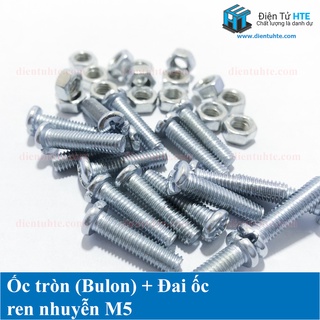 Ốc tròn + Đai ốc ren nhuyễn M5 M6 nhiều độ dài