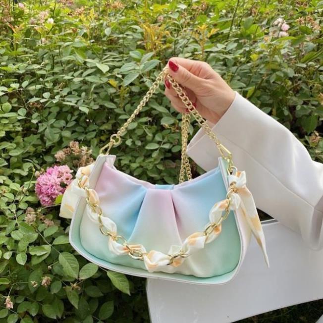 Túi xách nữ đeo chéo nhiều màu, túi xách đa sắc Trend Là Dễ phối màu siêu đẹp