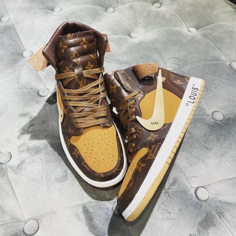 GIÀY JODAN1 MID LV NÂU 1:1 SC [ FREESHIP + BOX ]