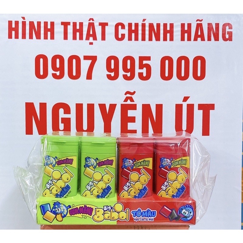 kẹo gum mềm big babol tô màu lốc 12 hủ