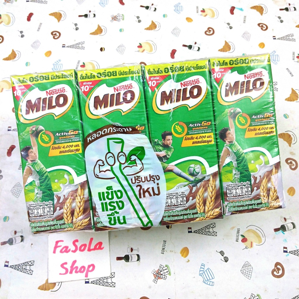 Sữa nước NESTLÉ MILO Thái Lan 180ml 🇹🇭 hộp giấy ca cao mầm lúa mạch vitamin khoáng chất nestle đồ uống