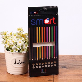 [vpp Trí Tuệ ] - BÚT CHÌ MÀU 12 MÀU nét bút đẹp và rất êm khi tô SMART - [ Brendo ]