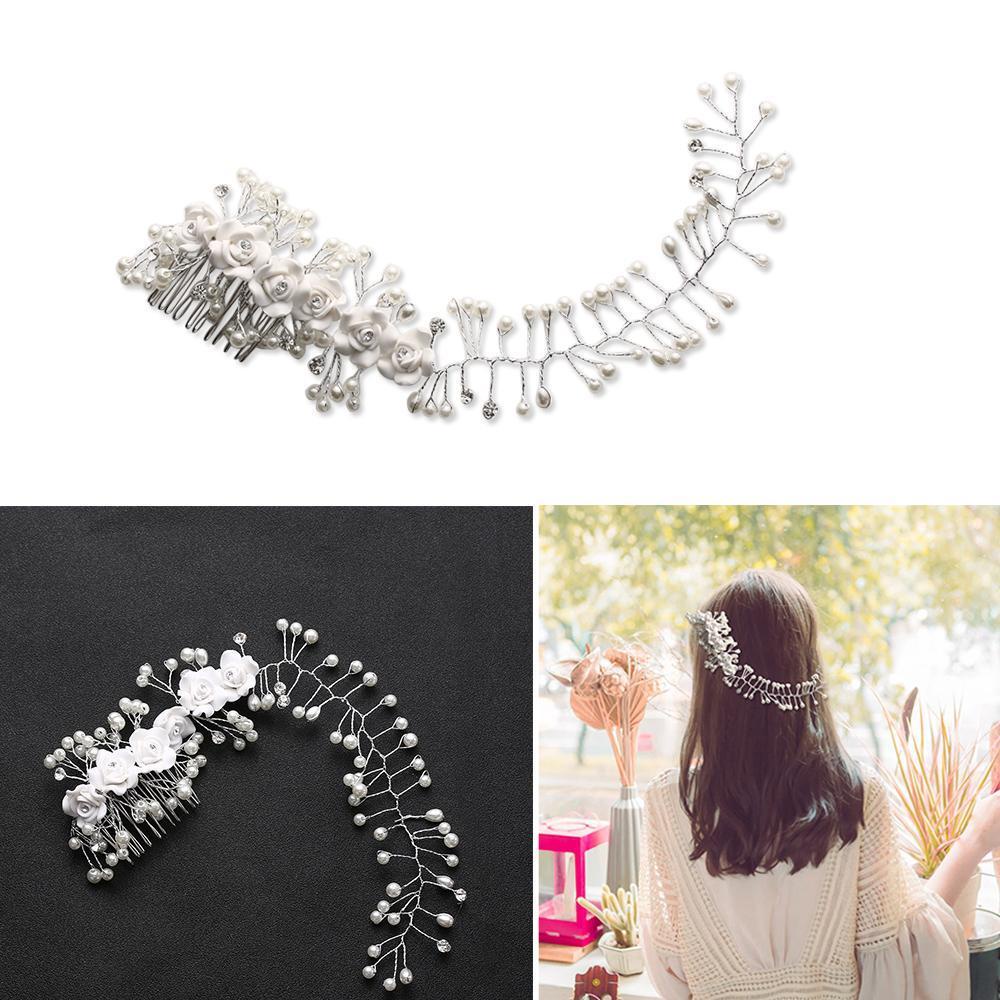 SUSANS Lược Cài Tóc Đính Pha Lê Cho Nữ