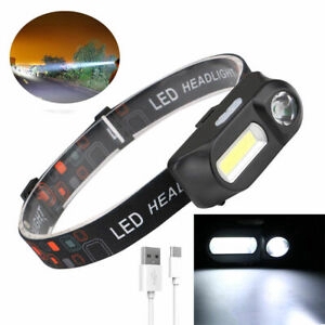 Đèn pin đeo đầu 6 chế độ tiện lợi và cáp USB