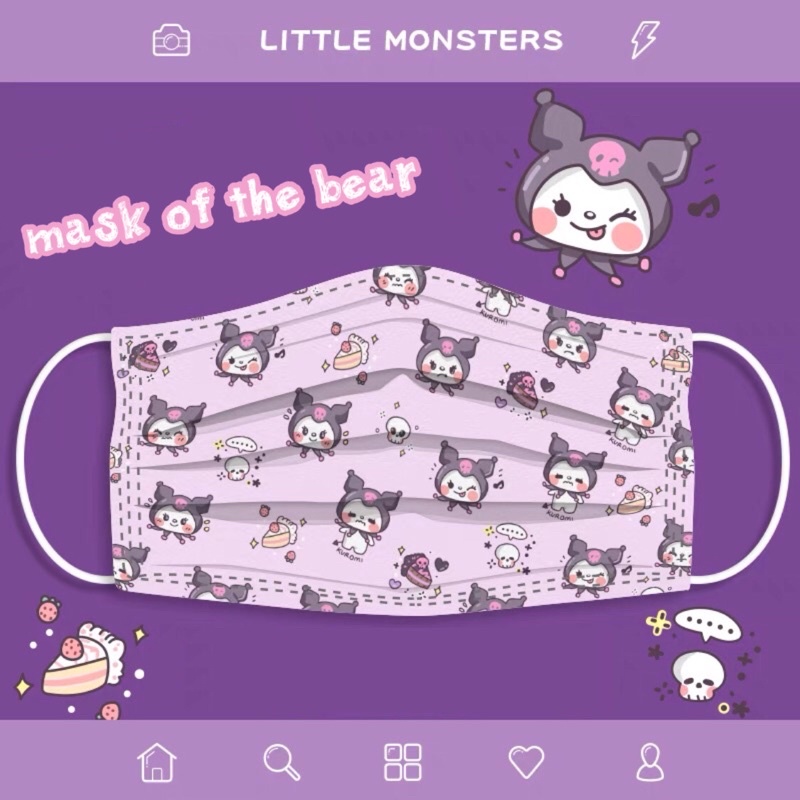 Khẩu trang y tế dễ thương kurumi Nhật Bản x Mask of the bear