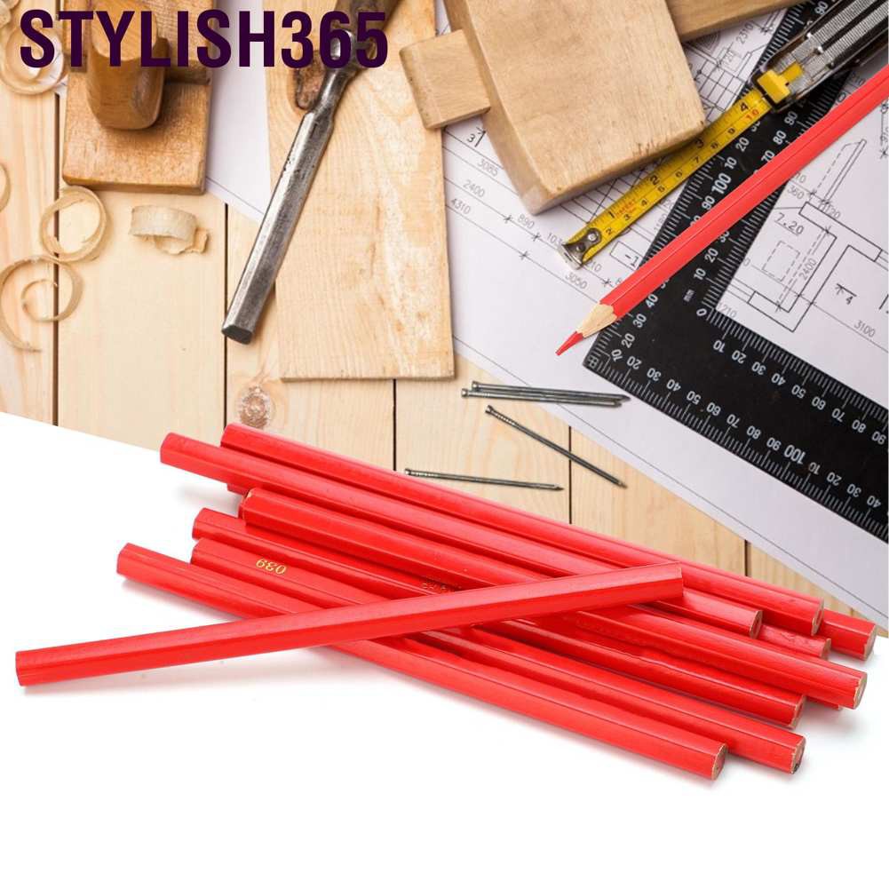 Set 10 Bút Chì Đánh Dấu Màu Đỏ Phong Cách365