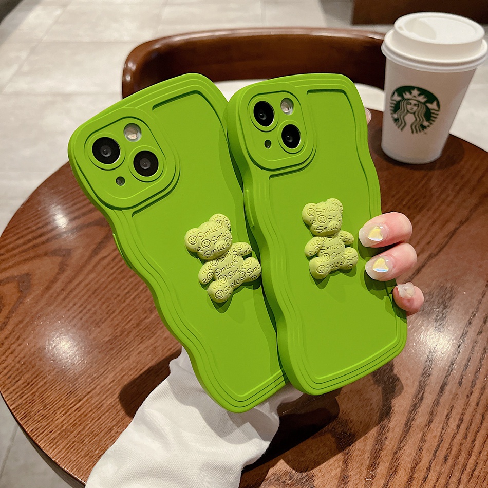 Ốp Điện Thoại Silicon Dẻo Hình Gấu 3D Cho iPhone 14 13 11 12 Pro MAX Mini 6 6s 7 8 Plus 7Plus 8Plus X XR XS MAX 11Pro