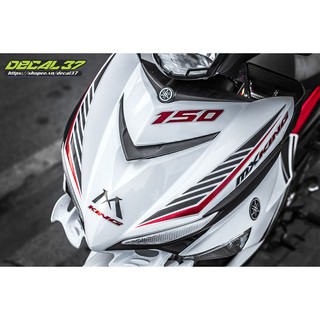 Tem Trùm Exciter 150 Mx Indo trắng đỏ