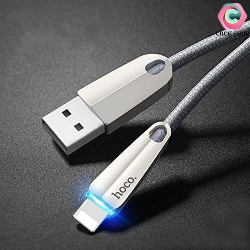 Hoco. u35 cáp sạc iphone hoco u35 tự ngắt dài 1,2m - Dây sạc lightning u35 đèn báo chất liệu dây dù bền và dẻo