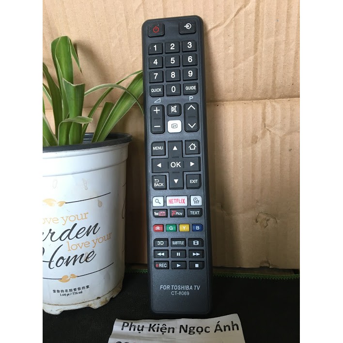 combo 2 cái Remote Điều khiển tivi Toshiba CT-8069 ,Remote tivi toshiba CT 8069 Smart mạng internet