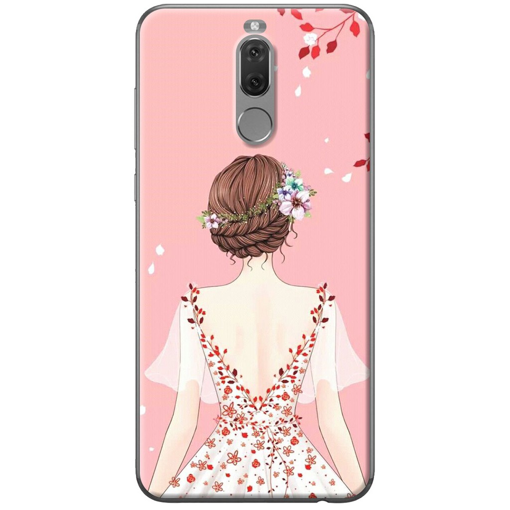 Ốp lưng nhựa dẻo Huawei Nova 2i, 3i, 3e Cô gái áo hồng