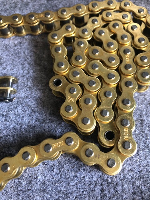 Sên RECTO 9ly VÀNG VÀ ĐEN 124L VÀ 132L GẮN nhiều dòng xe