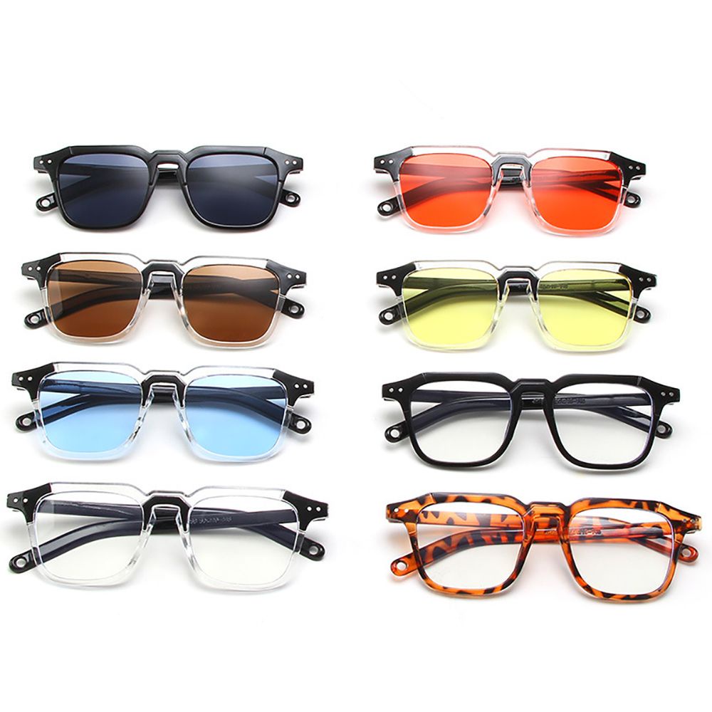 Kính Mát Gọng Vuông Trong Suốt Phong Cách Cổ Điển Thời Trang Cho Nam