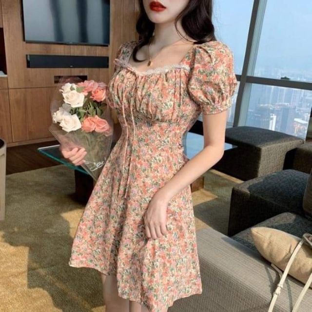 Đầm hoa vintage
