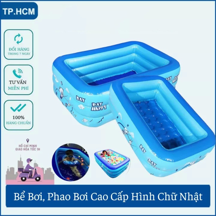 Bể Bơi Cho Bé, Hồ Bơi Cho Trẻ 3 Tầng LOẠI DÀY - CHỐNG TRƠN TRƯỢT
