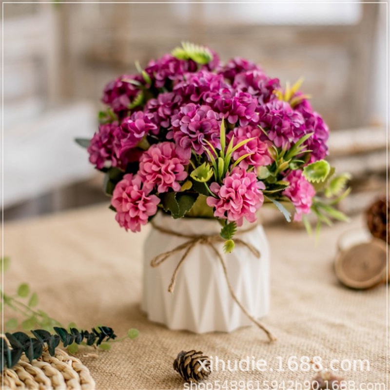 Lọ hoa trang trí phòng khách phong cách bắc âu( kèm hoa)