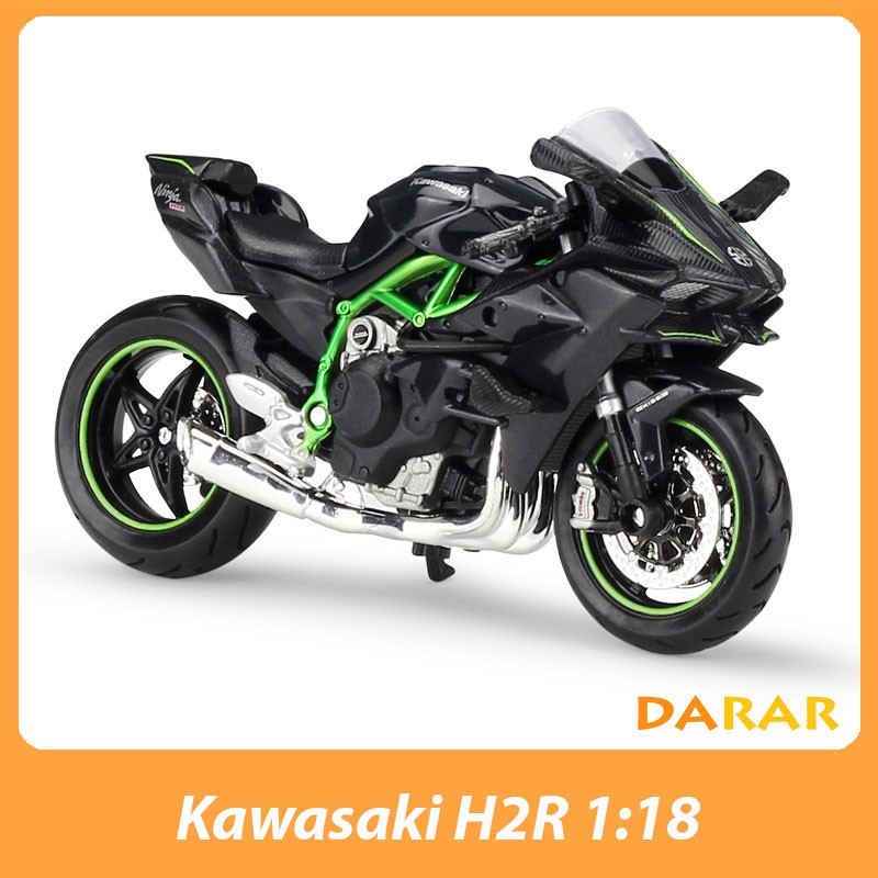 XE MÔ HÌNH - MOTO Kawasaki H2R - MAISTO tỷ lệ 1:18