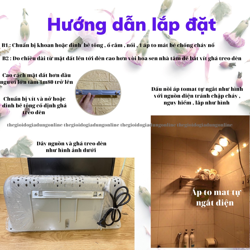 Đèn Sưởi Nhà Tắm KATSU Chống Lóa Chính Hãng - Bảo hành 2 năm
