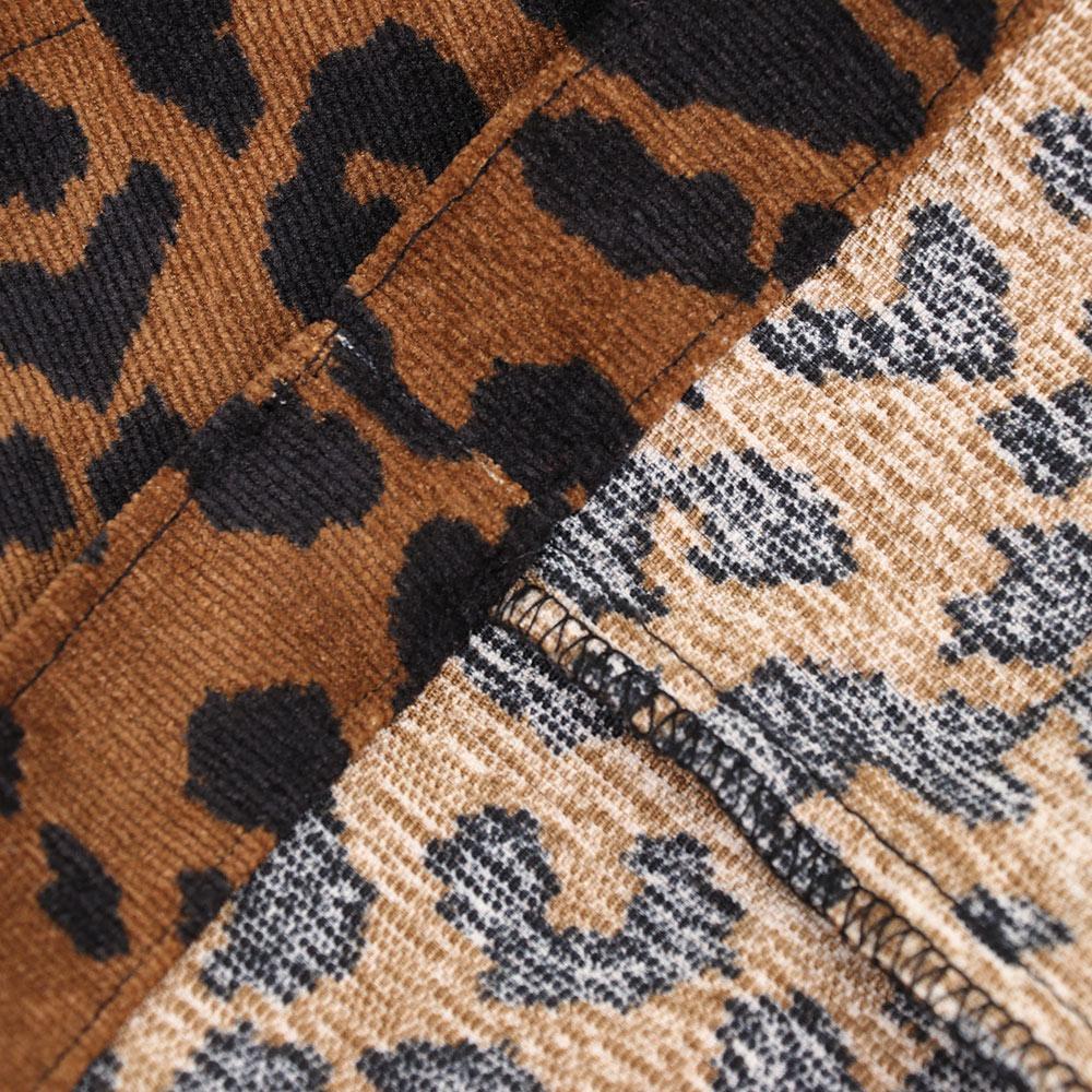 JUNE Túi Xách Vải Nhung Họa Tiết Da Báo