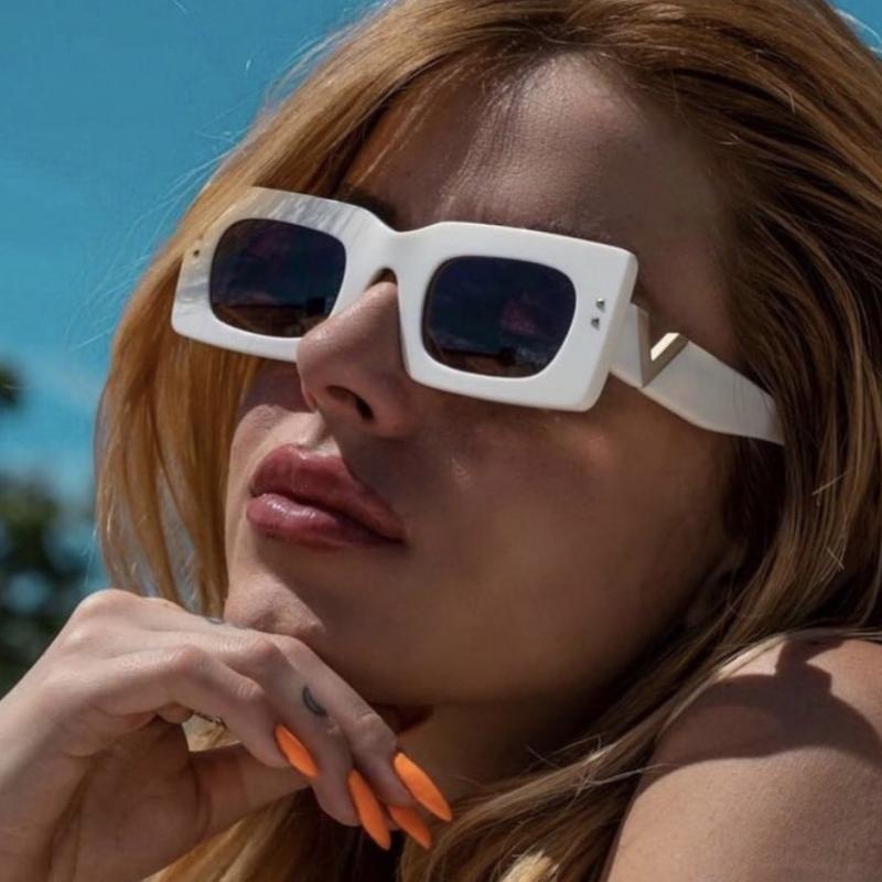 Kính Mát Gọng Vuông Chống Tia UV400 Phong Cách Âu Mỹ