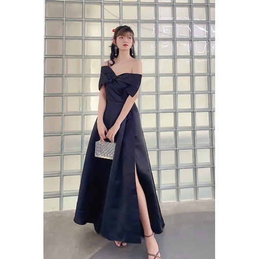 ĐẦM XOÈ RỚT VAI NƠ SẺ ĐÙI