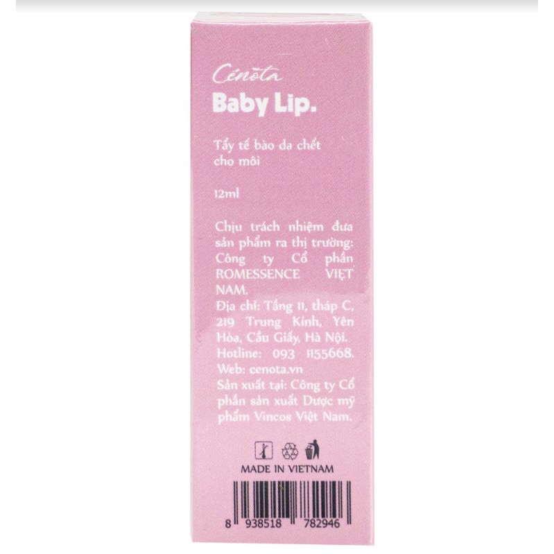 Gel tẩy da chết môi Cenota Baby Lip 12ml mã C41 | BigBuy360 - bigbuy360.vn