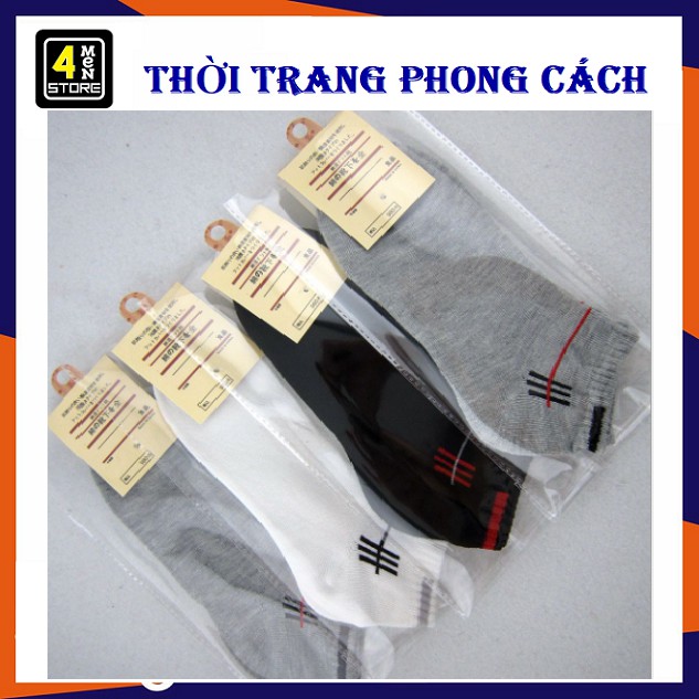 Combo 25 Vớ 3 Sọc Hàn Quốc - Tất Korea Mang Giày Lười