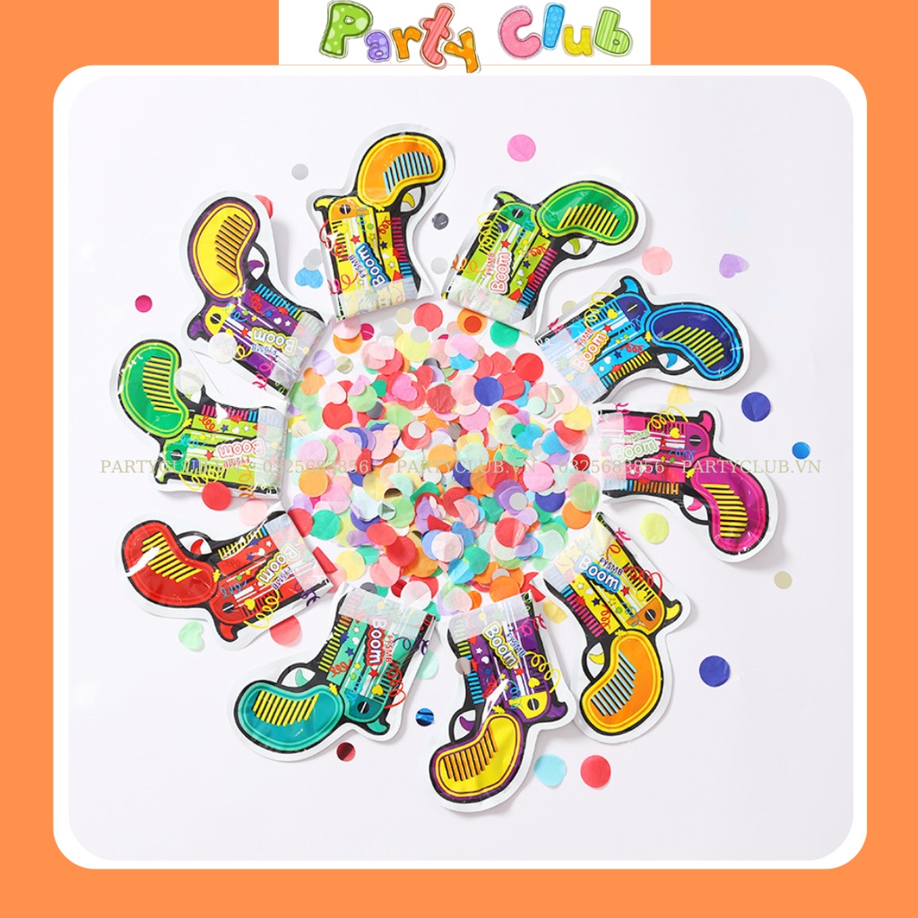 Súng bắn kim tuyến cầm tay - súng confetti dùng trong buổi tiệc
