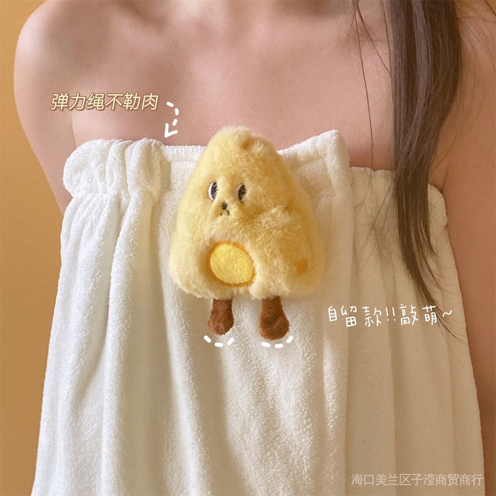 New Stock Japanese Cartoon Bathing Skirt for Household Women Wearable Wrappable Towel for Bathing, Absorbent and Quick Drying Dressing Style Bathrobe for Adults Bathing Towel